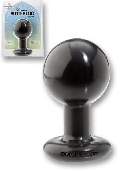 10 X 5,5 Cm Doc Johnson Round Butt Plug Medium Black 1 10 X 5,5 Cm Doc Johnson Round Butt Plug Medium Black