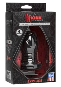 9,9 X 5 Cm KINK By Doc Johnson - Premium Silicone Anal Tunnelplug Medium - Black -Sexspielzeugladen 7824210591943
