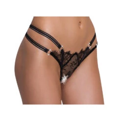 Cottelli Collection Crotchless String Mit Doppelbund Und Strass S/M - M/L 9 Cottelli Collection Crotchless String Mit Doppelbund Und Strass S/M - M/L -Sexspielzeugladen crotchless string mit doppelbund und strass s m m l3