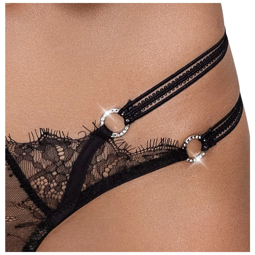 Cottelli Collection Crotchless String Mit Doppelbund Und Strass S/M - M/L 5 Cottelli Collection Crotchless String Mit Doppelbund Und Strass S/M - M/L – Bild 5