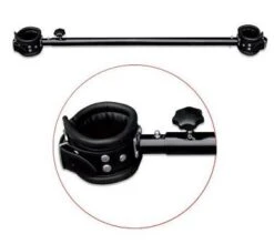Profi Edelstahl Bondage Metall Spreizstange Verstellbar Spreiz Stange Mit Leder Fußf