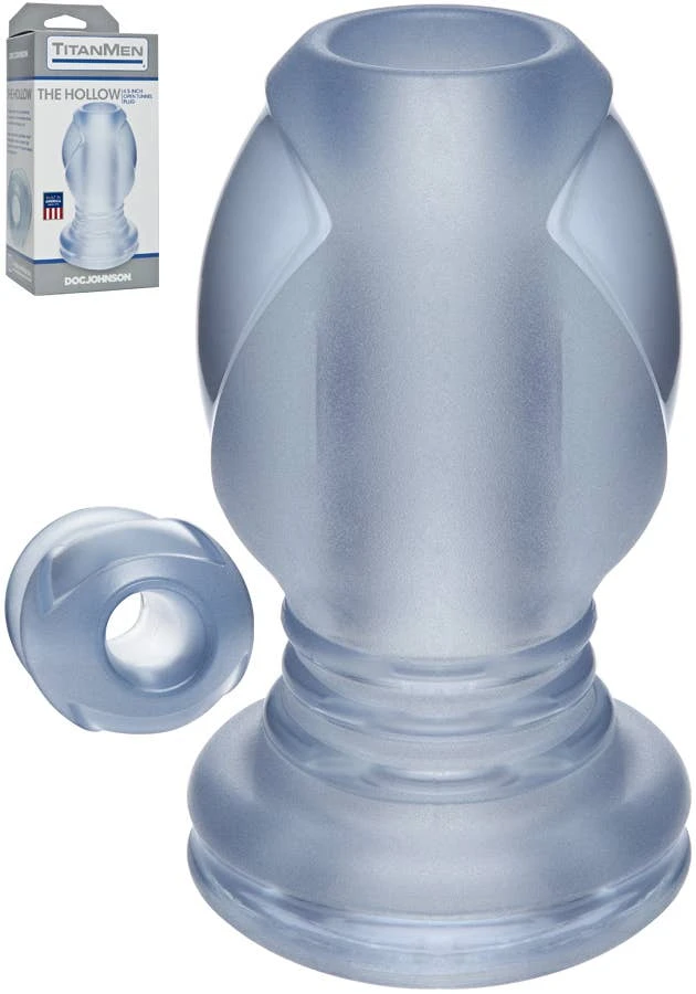 Doc Johnson 11,5 X 6,5 Cm Plug Titanmen The Hollow Clear - Tunnelplug 1 Doc Johnson 11,5 X 6,5 Cm Plug Titanmen The Hollow Clear - Tunnelplug
