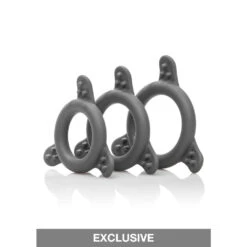 CalExotics Pro Series Silicone Ring Set Black -Sexspielzeugladen pro series silicone ring set black3