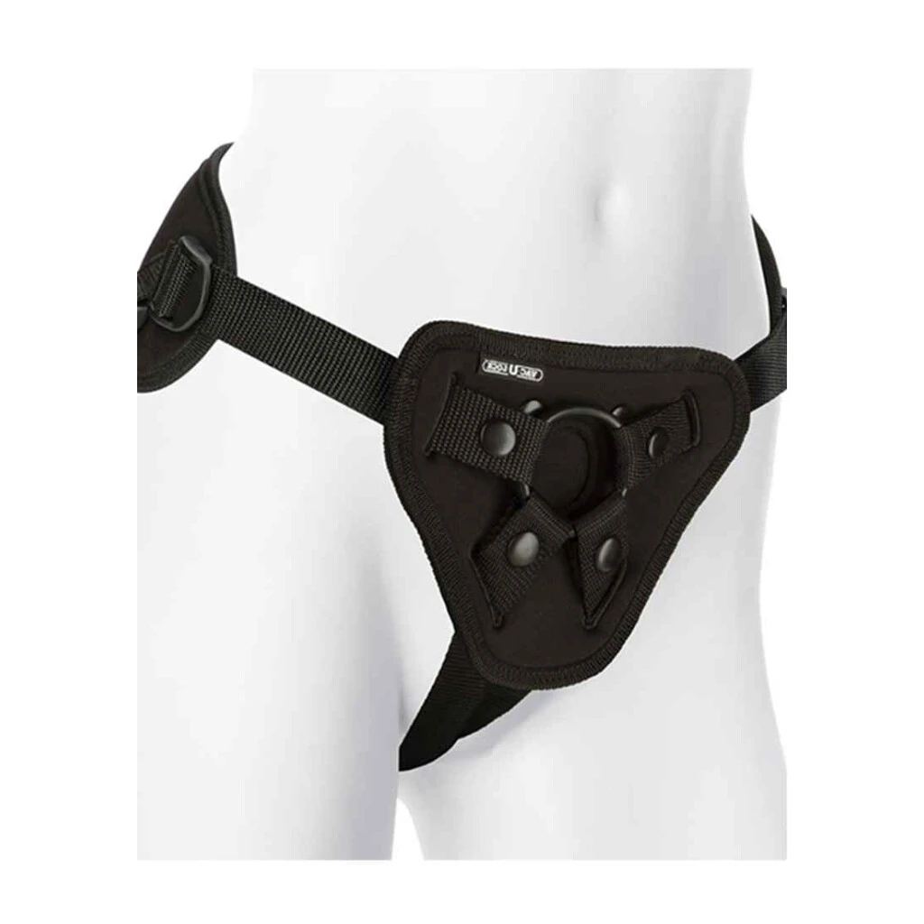 Supreme Harness With Vibrating Plug - Black 1 Supreme Harness With Vibrating Plug - Black