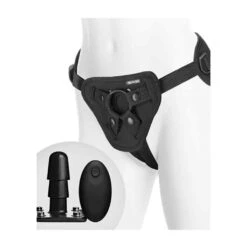 Supreme Harness With Vibrating Plug - Black 6 Supreme Harness With Vibrating Plug - Black -Sexspielzeugladen supreme harness with vibrating plug black3