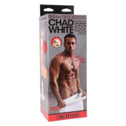 Vac-U-Lock Realistic Cocks Chad White 8.5 Inch ULTRASKYN